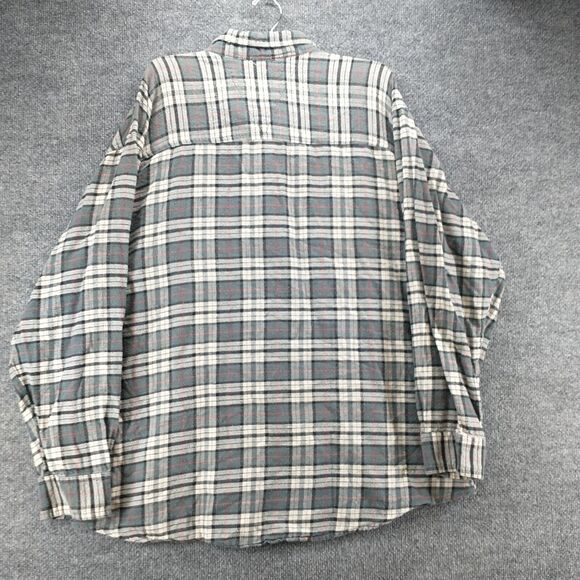 Bit & Bridle Men's Flannel Button-Down Shirt Multi Plaid 2X Long Sleeve Cotton - Picture 5 of 13